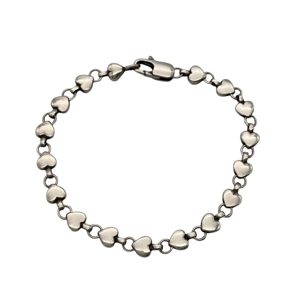 Tiffany & Co. Puff Heart Bracelet, SV925, 11.1g, Silver